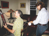 Barb simulates a strap to support a Bassoon.