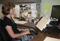 Barb Phillips demonstrates Primary Work Zone