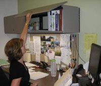 Barb Phillips demonstrates Secondary Work Zone